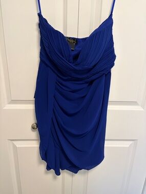 2 for $30 - Kopa - Cobalt Draped Strapless Mini Dress
